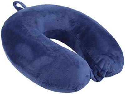 life hall Travel Pillow - Memory Foam Neck Pillow Support Pillow, Luxurious Compact and Lightweight Quick Pack for Camping, Sleeping Rest Pillow (Navy) - Image 6