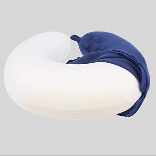 life hall Travel Pillow - Memory Foam Neck Pillow Support Pillow, Luxurious Compact and Lightweight Quick Pack for Camping, Sleeping Rest Pillow (Navy) - Image 5