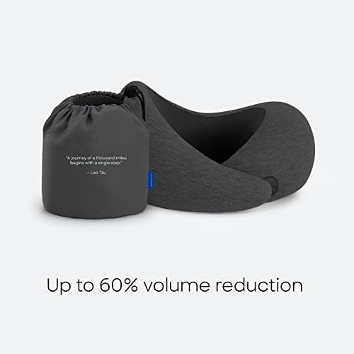 Ostrichpillow Go - Luxury Travel Pillow with Memory Foam | Airplane Pillow, Car Travel Pillow, Neck Cushion (One Size, Dark Night) - Image 5