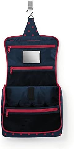 reisenthel Toiletbag XL Practical Toiletry Bag with Hook, Water-Repellent Material, Mixed Dots Red - Image 3