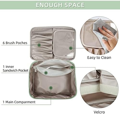 2 Pcs Cosmetic Bag for Women and Girls, Green, Not-applicable - Image 4