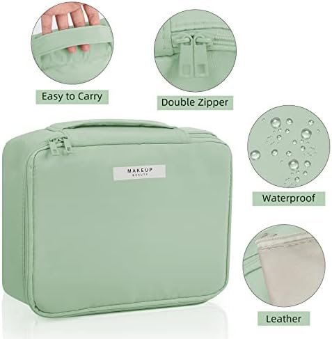 2 Pcs Cosmetic Bag for Women and Girls, Green, Not-applicable - Image 3