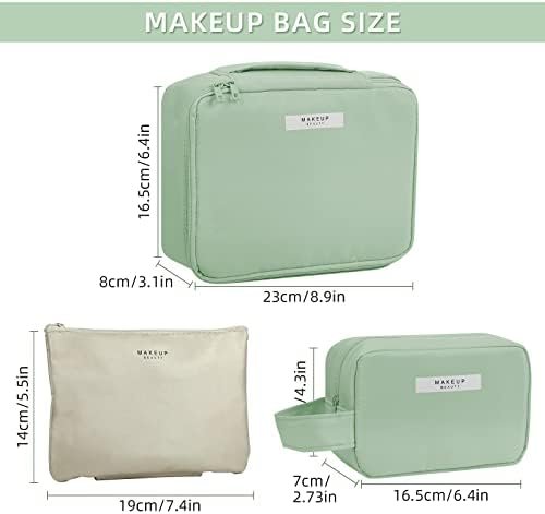 2 Pcs Cosmetic Bag for Women and Girls, Green, Not-applicable - Image 5