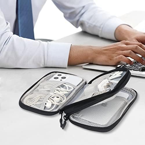 Simpolor Cable Bag, Double Layer Electronic Organiser Bag for Cables, Travel Cable Organiser, Electronic Accessories Case for Cable, Power Bank, USB Drive, Charger, Mouse, SD Cards - Black - Image 6