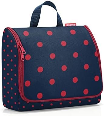 reisenthel Toiletbag XL Practical Toiletry Bag with Hook, Water-Repellent Material, Mixed Dots Red - Image 2