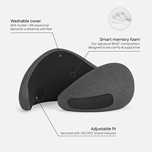 Ostrichpillow Go - Luxury Travel Pillow with Memory Foam | Airplane Pillow, Car Travel Pillow, Neck Cushion (One Size, Dark Night) - Image 2