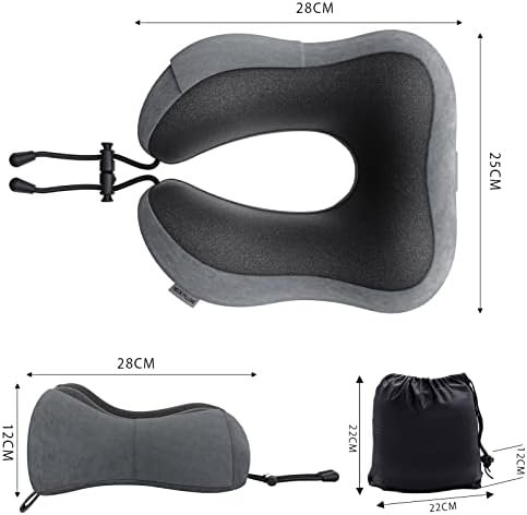 Travel Pillow Memory Foam Neck Pillow Lightweight Quick Pack for Aeroplane Train Car Neck Support Pillow for Travel Camping - Image 3