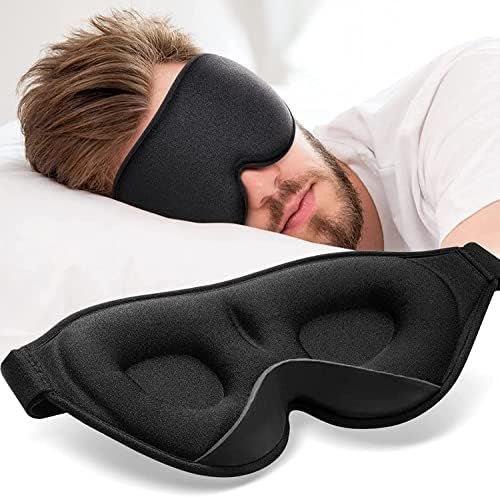 onaEz 2024 Improved Sleep Mask and Eye Mask for Women Men, Comfortable Breathable Sleep Masks Made of 3D Contoured Soft Material, 100% Light Blocking Sleeping Mask Women Comfortable for ASMR