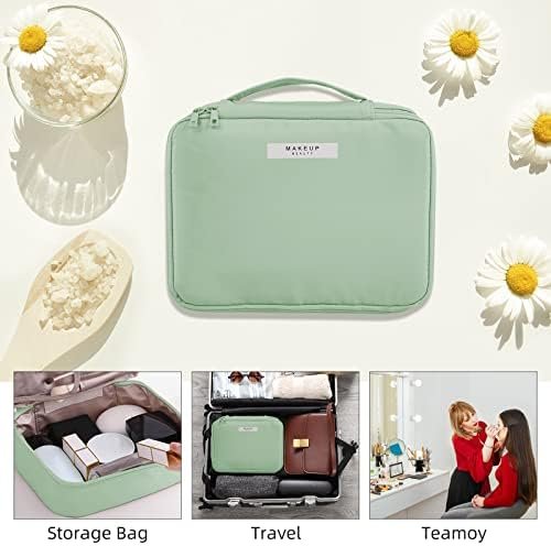 2 Pcs Cosmetic Bag for Women and Girls, Green, Not-applicable - Image 2