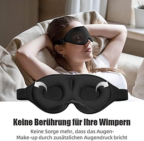onaEz 2024 Improved Sleep Mask and Eye Mask for Women Men, Comfortable Breathable Sleep Masks Made of 3D Contoured Soft Material, 100% Light Blocking Sleeping Mask Women Comfortable for ASMR - Image 4