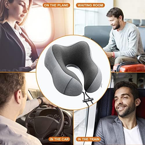 Travel Pillow Memory Foam Neck Pillow Lightweight Quick Pack for Aeroplane Train Car Neck Support Pillow for Travel Camping - Image 7