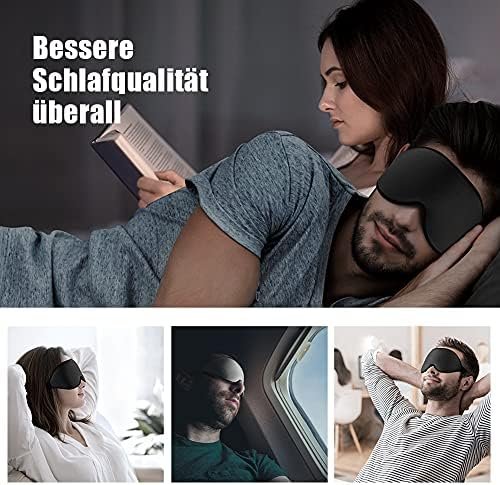onaEz 2024 Improved Sleep Mask and Eye Mask for Women Men, Comfortable Breathable Sleep Masks Made of 3D Contoured Soft Material, 100% Light Blocking Sleeping Mask Women Comfortable for ASMR - Image 6