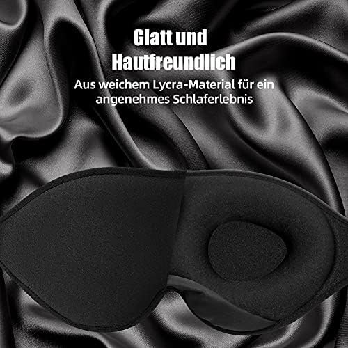 onaEz 2024 Improved Sleep Mask and Eye Mask for Women Men, Comfortable Breathable Sleep Masks Made of 3D Contoured Soft Material, 100% Light Blocking Sleeping Mask Women Comfortable for ASMR - Image 2