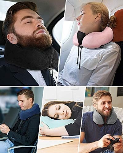 HOMIEE Neck Pillow Aeroplane Car Travel Pillow Memory Foam Comfy Ergonomic Neck Support Pillow Orthopaedic Pillow Adults - Image 6